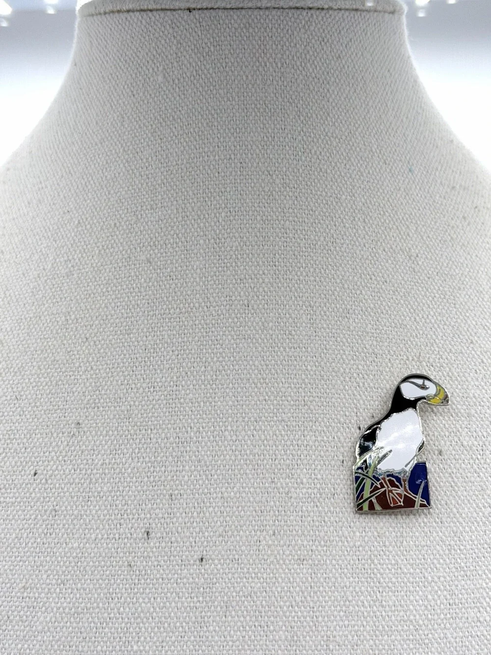 Vintage Alaska Puffin Collectible Travel Souvenir Enamel Pin Brooch Jewelry